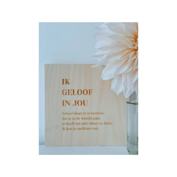 Houtmevastje ik geloof in jou